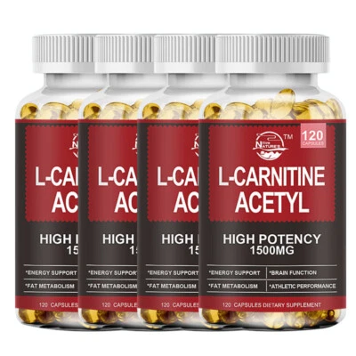 NATURE'S LIVE 120-480 Capsule L-Carnitina 1500mg Potente Brucia Grassi Perdita Peso Antiossidante