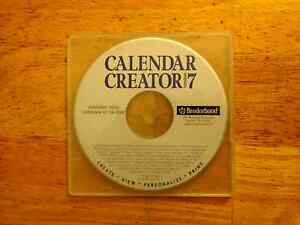 Broderbund Calendar Creator 7 ( New! plain jewel case )