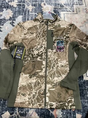 new Realtree MEN'S Hybrid TECHSHELL Hunting JACKET Scent-Factor WAV3 SMALL Camo - Image 1 of 4