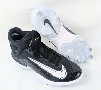 Botines de béisbol Nike Alpha Huarache Elite 4 negros medios talla 9 de metal DJ6520-001 Foto 1 de 4