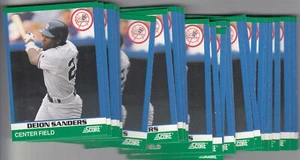 (36) 1991 Deion Sanders Score RISING STARS Rookie Lot #6 - NY Yankees Colorado - Picture 1 of 1