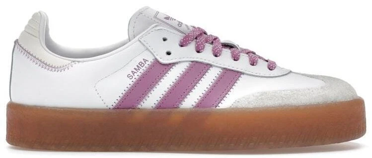 Size 8.5 - Adidas Sambae White Preloved Purple W
