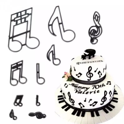 10pcs Music Theme Silhouettes Fondant Decorating Sugarcraft Cutter Mould Mold - Image 1 of 2