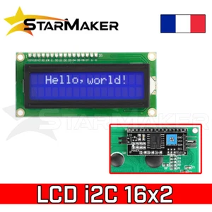 Ecran LCD i2C 1602 - Module IIC rétroéclairé bleu afficheur 16x2 pour Arduino - Imagen 1 de 5