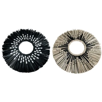 Knit Macrame Mirror Wall Decor Abstract Macrame Silhouette Wall Rustic Sculpture - Image 1 of 4