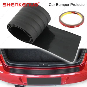 Black Car Rear Bumper Protector Trim Strip Trunk Sill Guard Scratch Pad Cover US - Picture 1 of 12