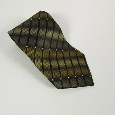 Corbata Croft and Barrow Hombre 55" x 4" Negra Dorada Geométrica Clásica  Foto 1 de 2