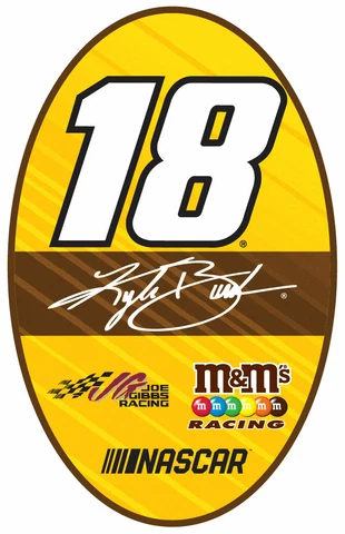 NASCAR Magnet Set-Kyle Busch #18 Oval Magnet 2 Pack Cover