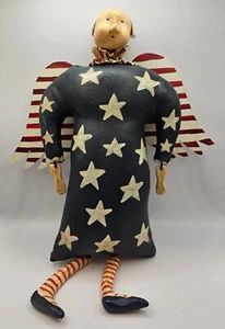 Primative Folk Art 4th of July Patriotic Angel Figure - Picture 1 of 6
