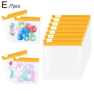 7pcs Reusable Pill Pouch Zipper Bags Waterproof 7.6*7cm F8L2 - Picture 1 of 30