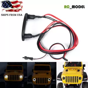 1:24 RC auto luce anteriore lampada faro LED set con supporto per assiale SCX24 AXI00002 - Foto 1 di 10