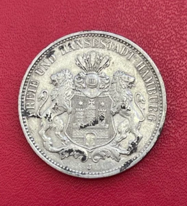 ALLEMAGNE. Belle monnaie de 3 Mark 1909 J. Hamburg. TB/TTB - Imagen 1 de 3