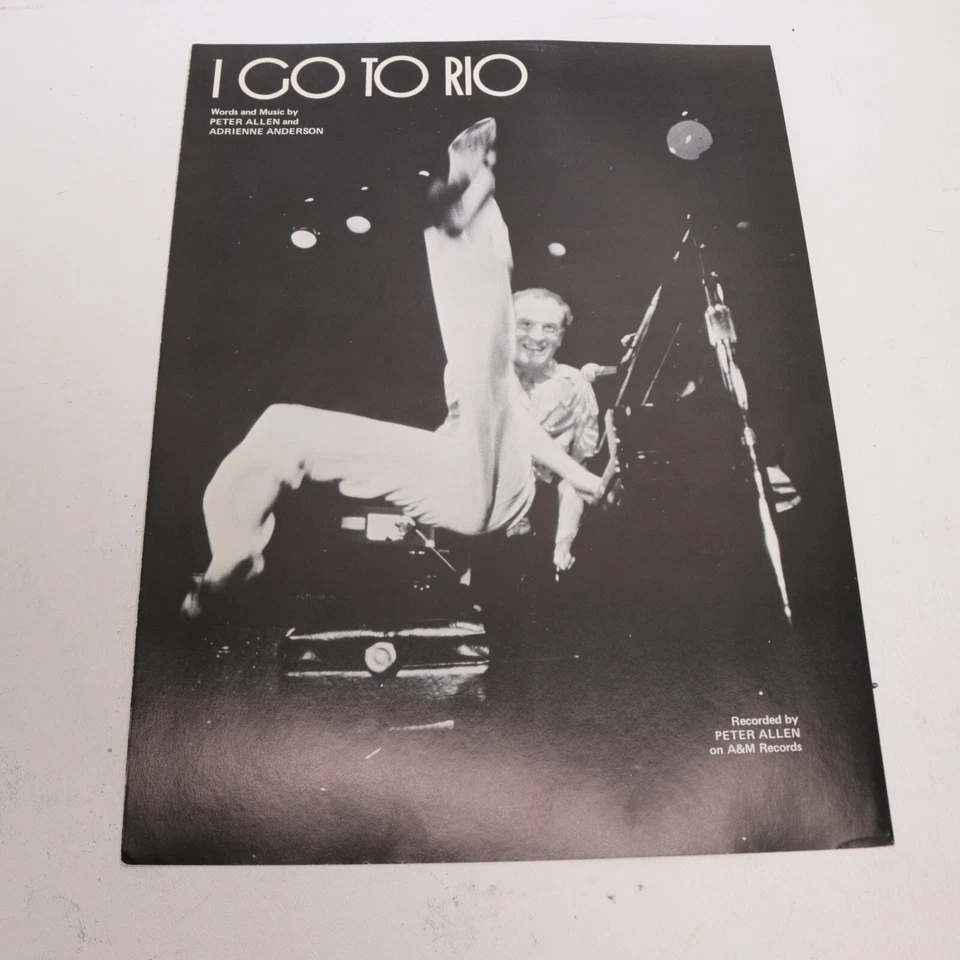 Peter Allen I Go To Rio Piano Sheet Music 1977 Irving Music - Image 1 of 4