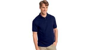 Hanes Men's Cotton-Blend EcoSmart® Jersey Polo ( 2XL,) Deep navy - Picture 1 of 1