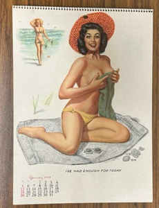 1958 Esquire Pinup Girl Calendar 12 Months Thompson - Picture 1 of 3