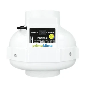 Prima Klima Rohrventilator PK125-2 AC 220/400 m³/h, 125 mm Anschluss, 2-stufig - Bild 1 von 2