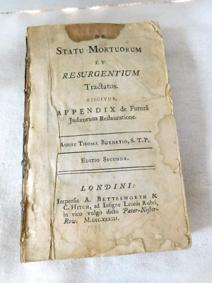 1733 Of the State of the Dead and Those That are to Rise by Burnet in Latin - Image 1 of 4