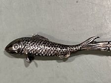 1890s Wang Hing Figural Carp fish Chinese Export Silver spoon