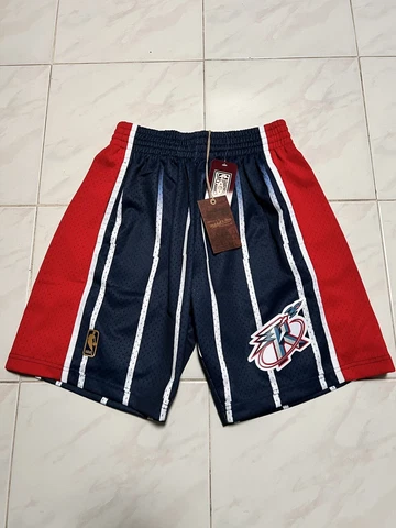 Mitchell & Ness Navy NBA Houston Rockets 1996-97 Swingman Road Shorts Men Size S Cover