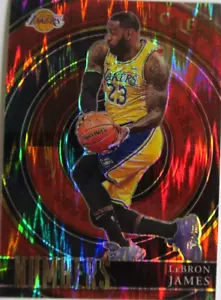Lebron James 2020-21 NBA Select Numbers Red Flash Prizm Holo LA LAKERS 🔥 - Imagen 1 de 2