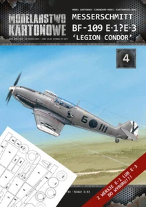 MK-1004 - Bf-109 E-1?E-3 'Condor Legion' + lasers frames - 1/33 paper model - Picture 1 of 6