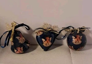 VIKTORIANISCHER ENGEL DECOUPAGE ORNAMENTE 3ER SET GIFTCO, INC - Bild 1 von 13