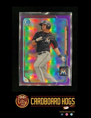 2015 Bowman Chrome Purple Refractor Avery Romero Miami Marlins 065/250 #BCP79 - Image 1 of 3