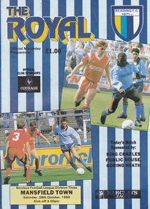 Reading v Mansfield Town 28 October 1989 - Picture 1 of 3
