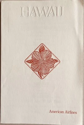 Menú de servicio insignia de American Airlines Hawaiian - 1992 Foto 1 de 3