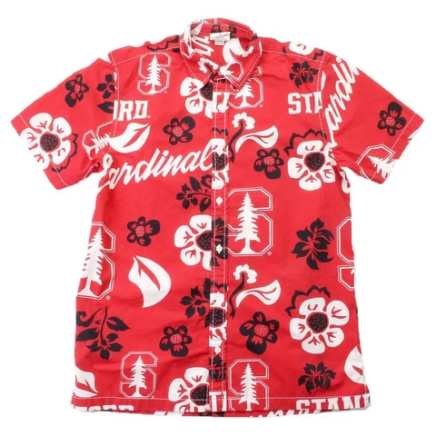 Men's Stanford University Floral Shirt Button Up Beach Shirt Cover