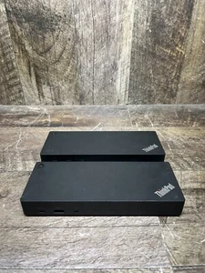Lot of 2 Lenovo Thinkpad Hybrid DU9011D1 USB-C with USB-A Dock - Picture 1 of 7