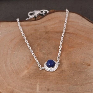 Sterling Silver Lapis Lazuli Bracelet Bangle Jewelry For New Friend Gift Jewelry - Picture 1 of 12