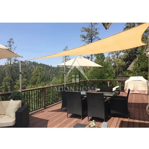 Shade Sail 90% UV Block HDPE Permeable Mesh Stainless Steel Rings Alion Home©  - Picture 1 of 24