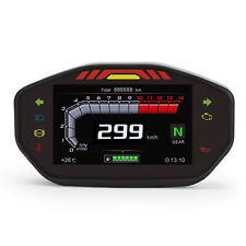 Universal Motorcycle Digital Lcd 1-6 Gear Odometer Speedometer Tachometer