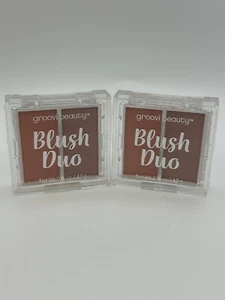 Lot of 2- Groovi Beauty Blush Duo Palette Full Size 0.15 oz / 42g Free Shipping - Picture 1 of 3