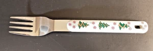 Oneida Christmas Tree Dinner Fork Colormates plastic handle - Picture 1 of 4