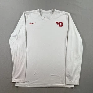 Nike Dayton Flyers maglia manica lunga uomo maglietta bianca media T Dri Fit - Foto 1 di 8