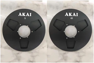 Ein Paar 10,5 '' Schwarz AKAI Tape Rolle Hochwertige Aluminium Take Up Rolle - Picture 1 of 3