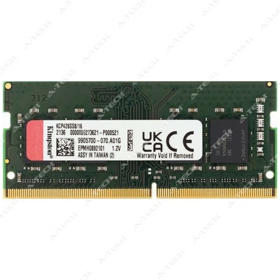 Kingston 16GB DDR4 2666 MHz PC4-21300 1Rx8 SODIMM Laptop Memory RAM KCP426SS8/16 - Image 1 of 2