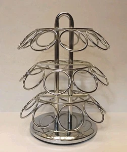 Drehbares Chrom Gestell für Keurig Kaffeepads hält 27 Pods 10" x 8" - Bild 1 von 5