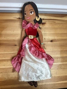 Peluche poupée Disney Store princesse Elena d'Avalor 20" peluche robe rouge - Photo 1/7
