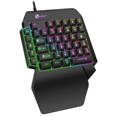 35-Key Single-Handed Mechanical Gaming Keyboard - USB Wired RGB Backlight, Ergon - Image 1 of 4