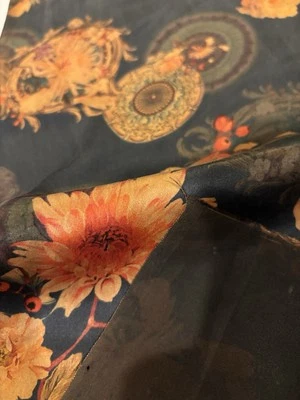 100% gambiered Silk Fabric remnant natural dyeing Quilt Craft Hair Accessary - Image 1 of 4