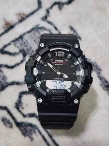 Casio Men's Quartz Ana-Digi Alarm 10-Year Battery Resin 48mm Watch HDC700 NICE - Picture 1 of 5