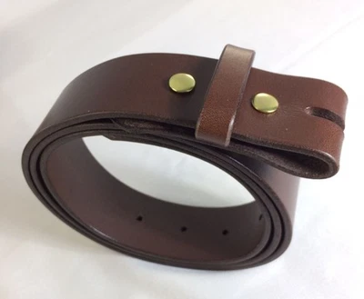 Finished Top Grain Cowhide Leather Belt Strips Blanks 9-10 oz 56 inches 2 widths - Image 1 of 4