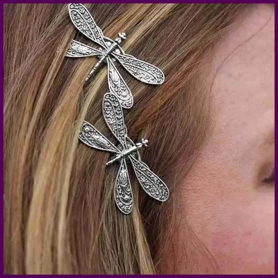 Elegant Vintage Dragonfly Hairpins Bridal Headdress Wedding Hair Accessories - Image 1 of 4