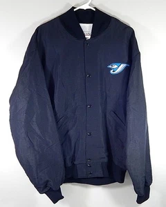 Chaqueta de calentamiento emitida por el equipo Toronto Blue Jays DeLong negra talla 2XL nueva - Imagen 1 de 2