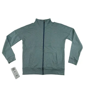 RBX gestreifte Full Zip Jacke sportliche Trainingsjacke XS Größenetikett fehlt - Bild 1 von 9