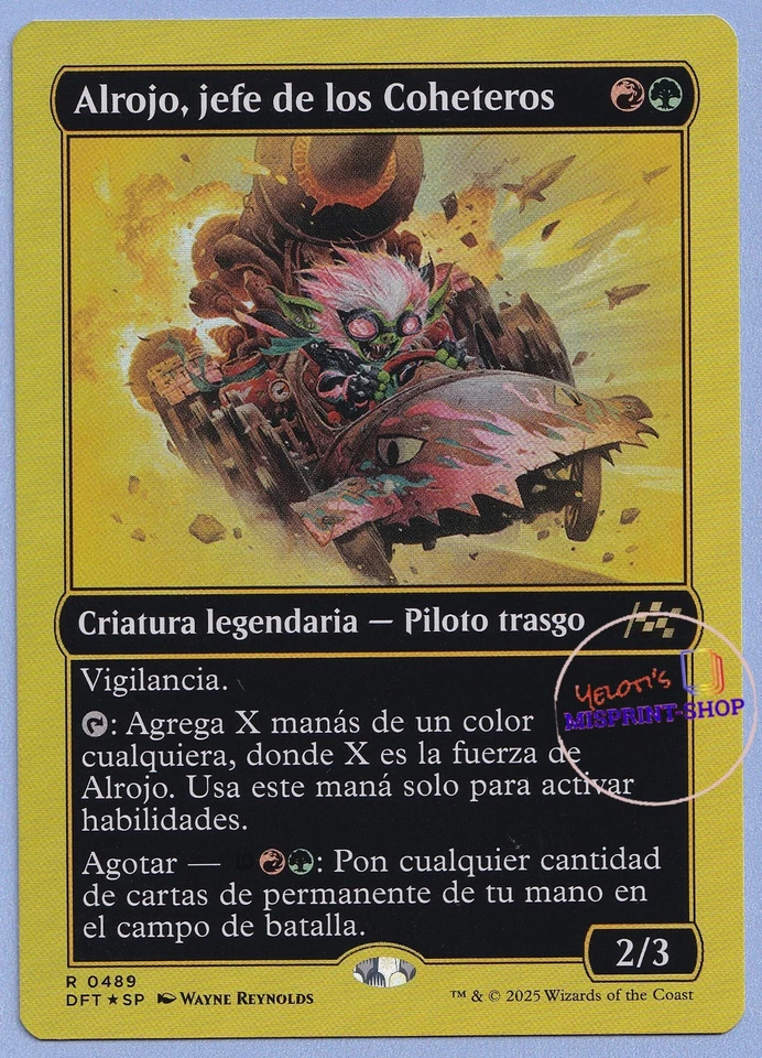 Redshift, Rocketeer Chief Spanish Mtg MISPRINT. Hardly visible activation cost - Imagen 1 de 4