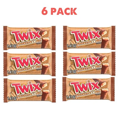 (6 Pack) NEW Twix Snickerdoodle Cookie Chocolate Candy Bars - 1.4 Oz Each - Image 1 of 4